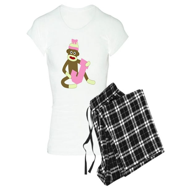 CafePress Sock Monkey Womens Dark Pajamas Womens PJs